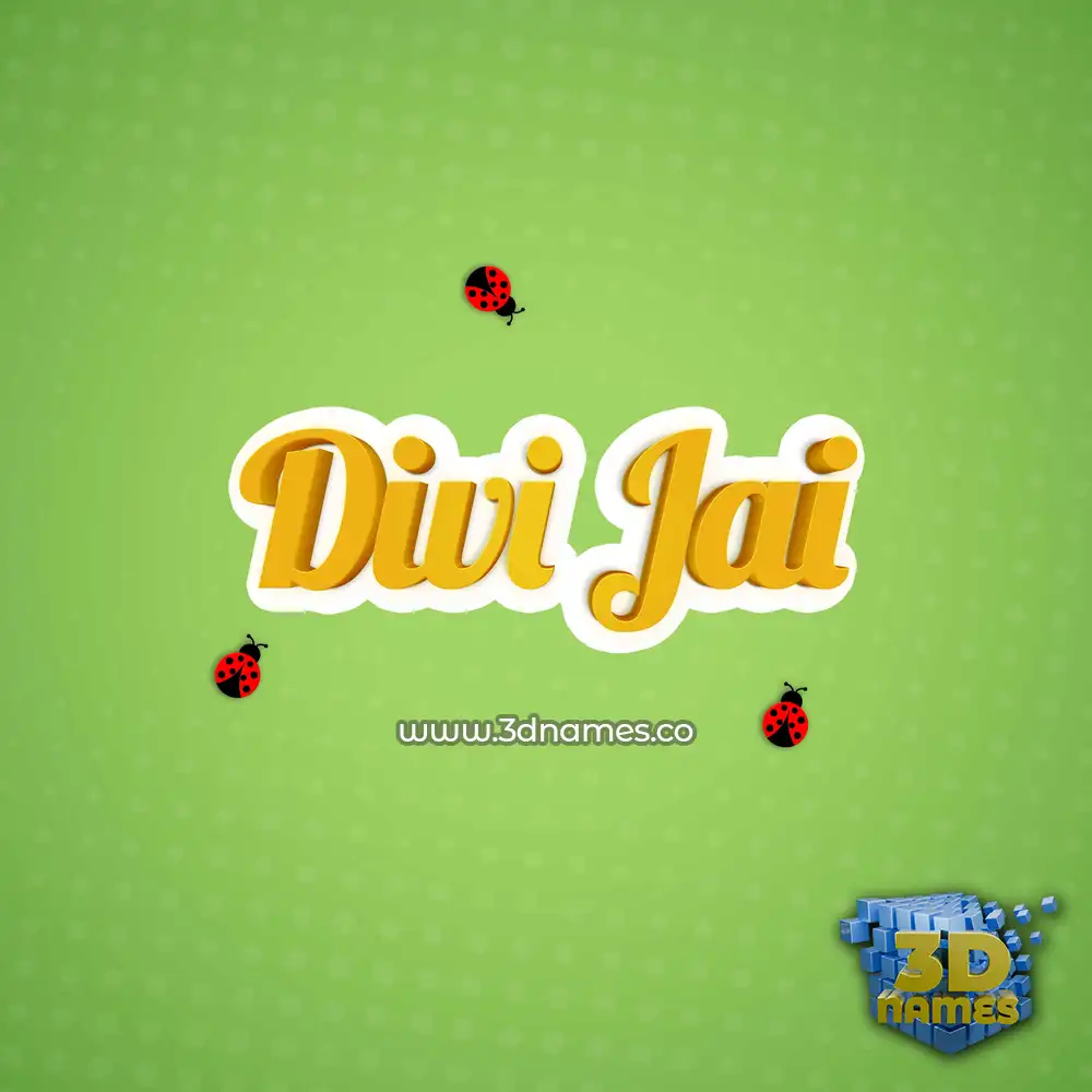 divi jai in Ladybugs style - 3D name wallpaper