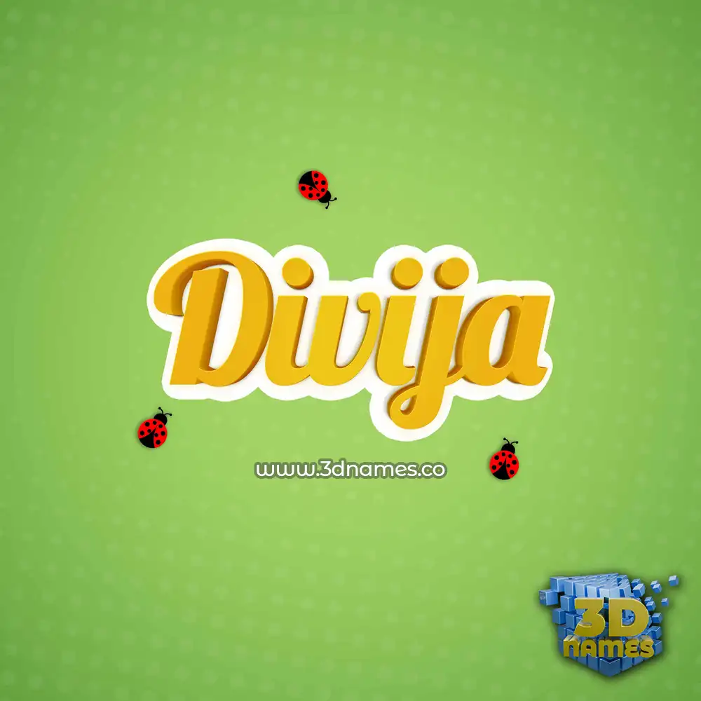 divija in Ladybugs style - 3D name wallpaper