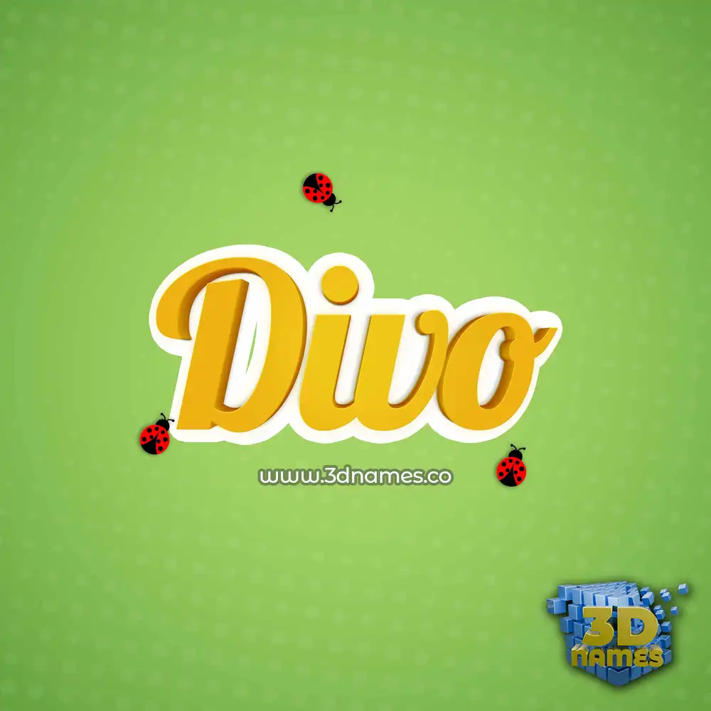 divo in Ladybugs style - 3D name wallpaper