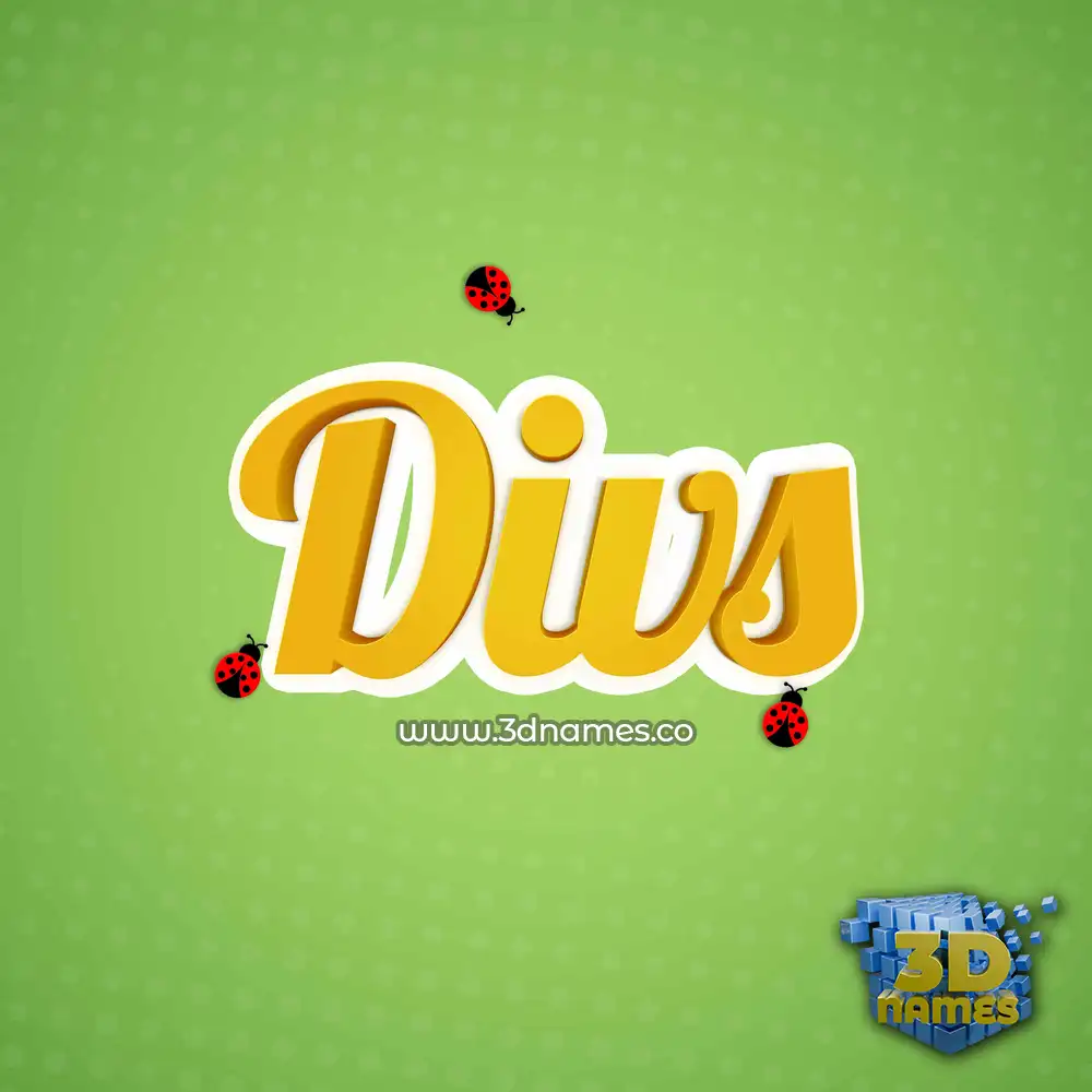 divs in Ladybugs style - 3D name wallpaper