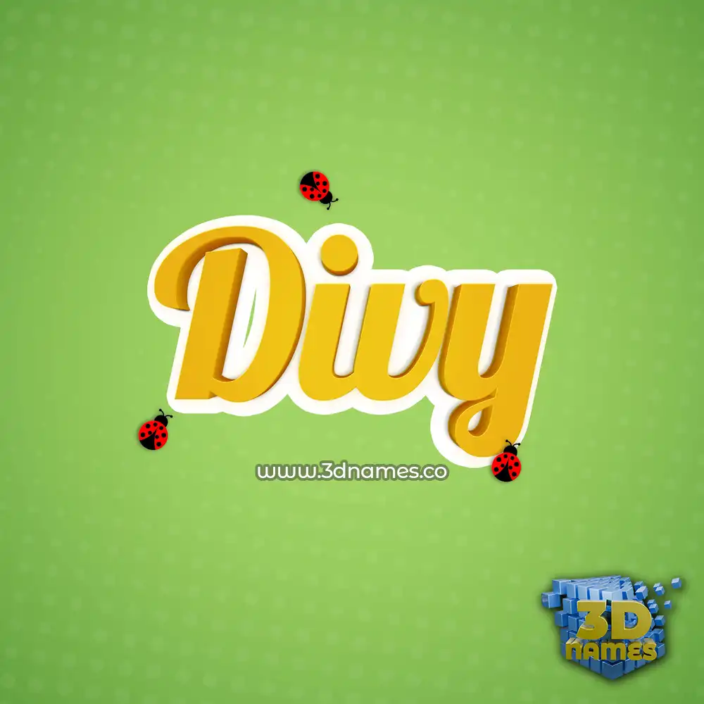 divy in Ladybugs style - 3D name wallpaper