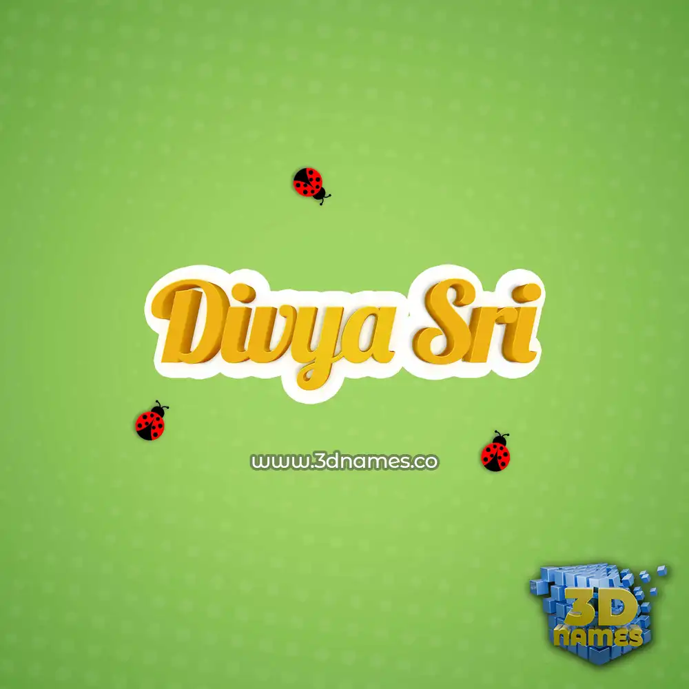 divya sri in Ladybugs style - 3D name wallpaper