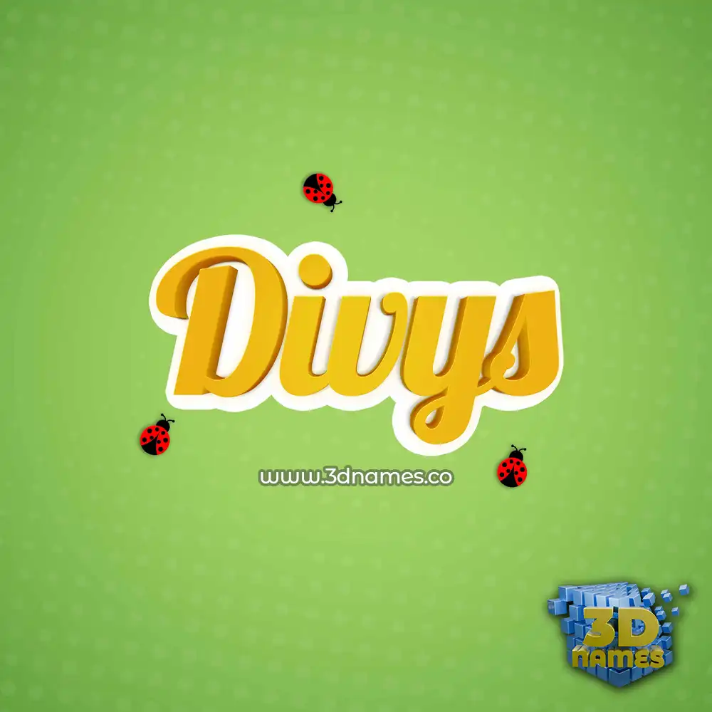 divys in Ladybugs style - 3D name wallpaper