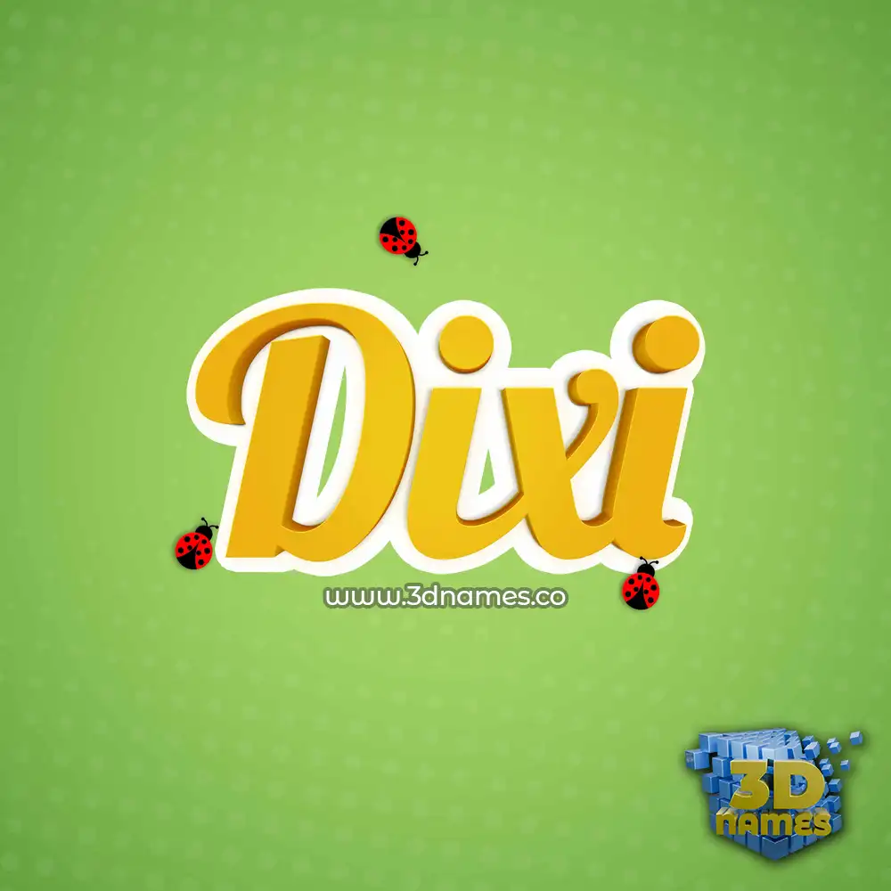 dixi in Ladybugs style - 3D name wallpaper