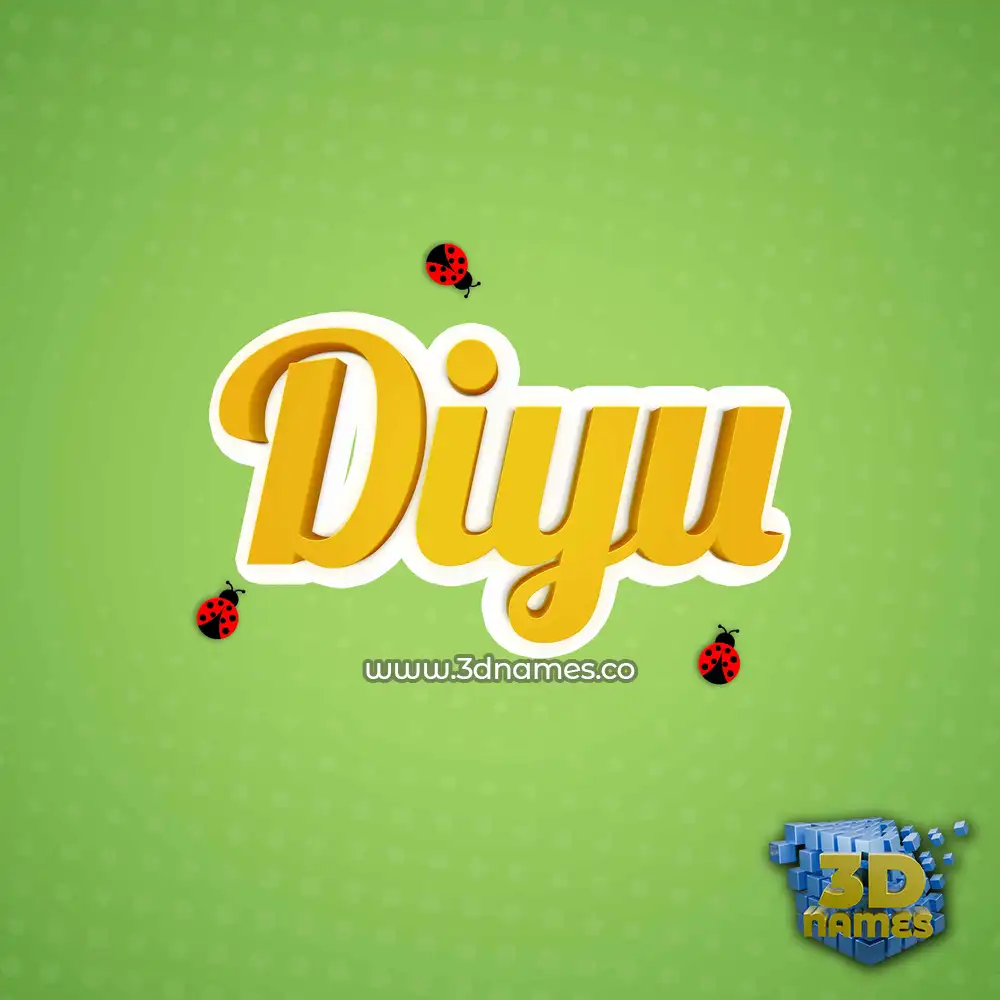 diyu in Ladybugs style - 3D name wallpaper
