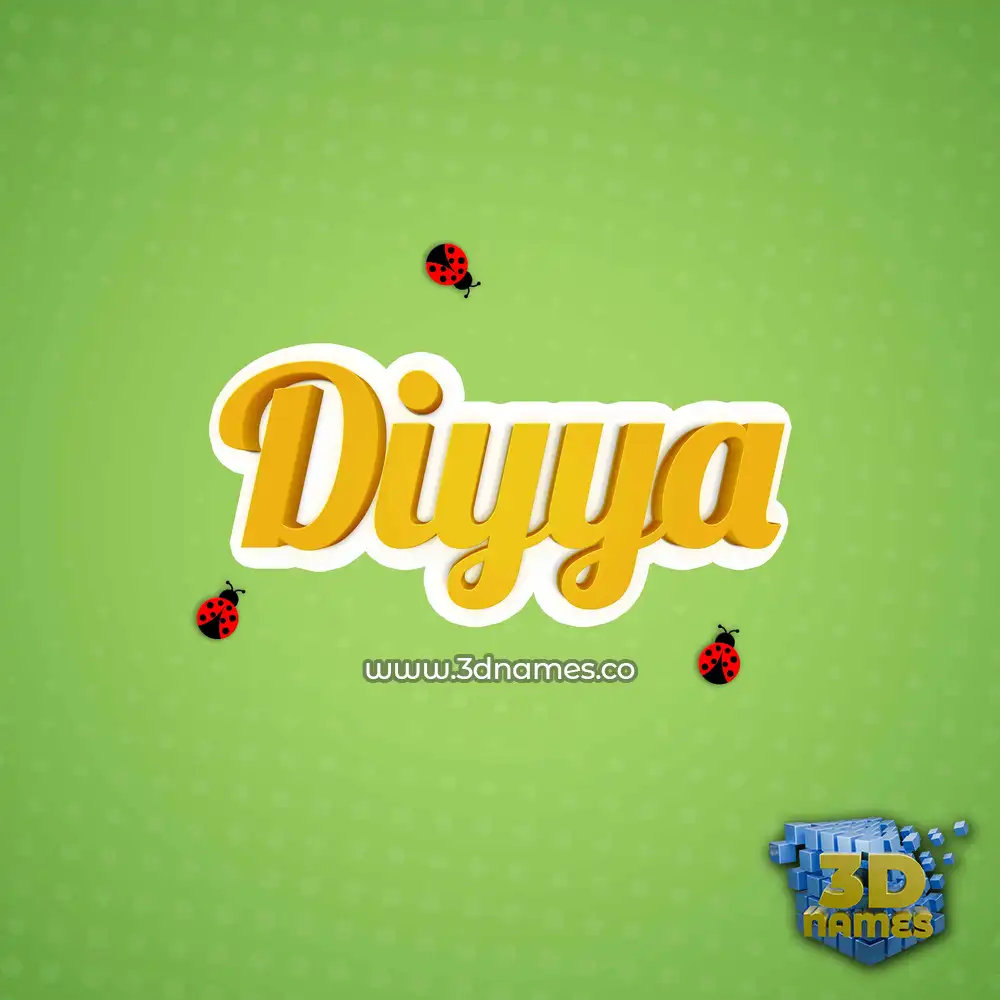 diyya in Ladybugs style - 3D name wallpaper