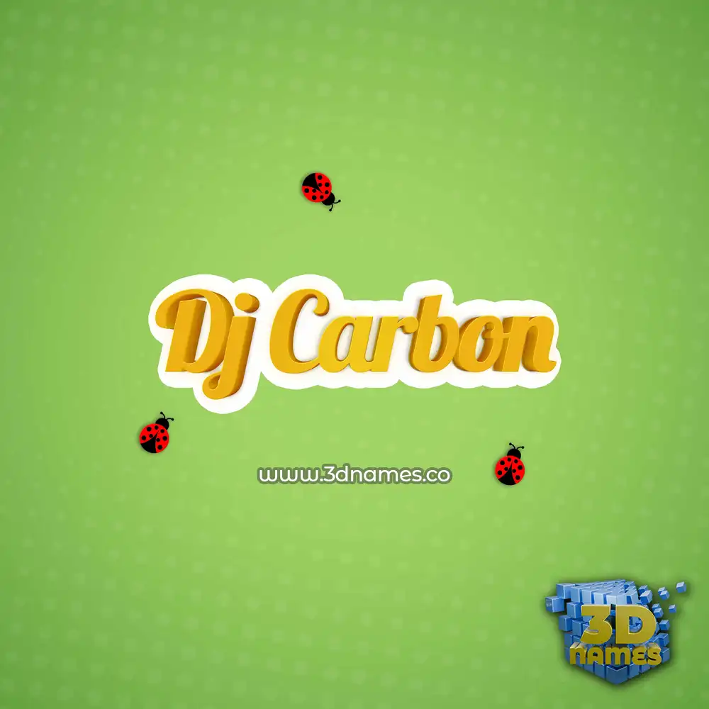 dj carbon in Ladybugs style - 3D name wallpaper