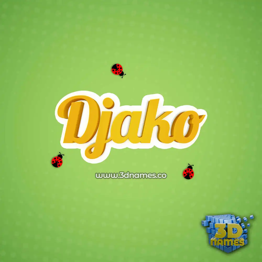 djako in Ladybugs style - 3D name wallpaper