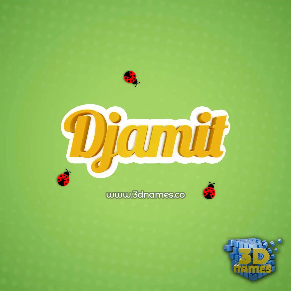 djamit in Ladybugs style - 3D name wallpaper