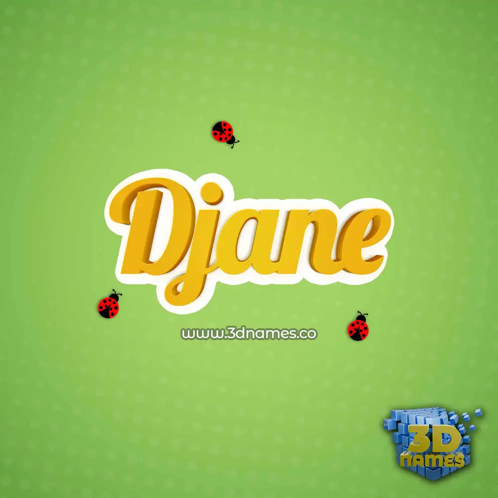 djane in Ladybugs style - 3D name wallpaper