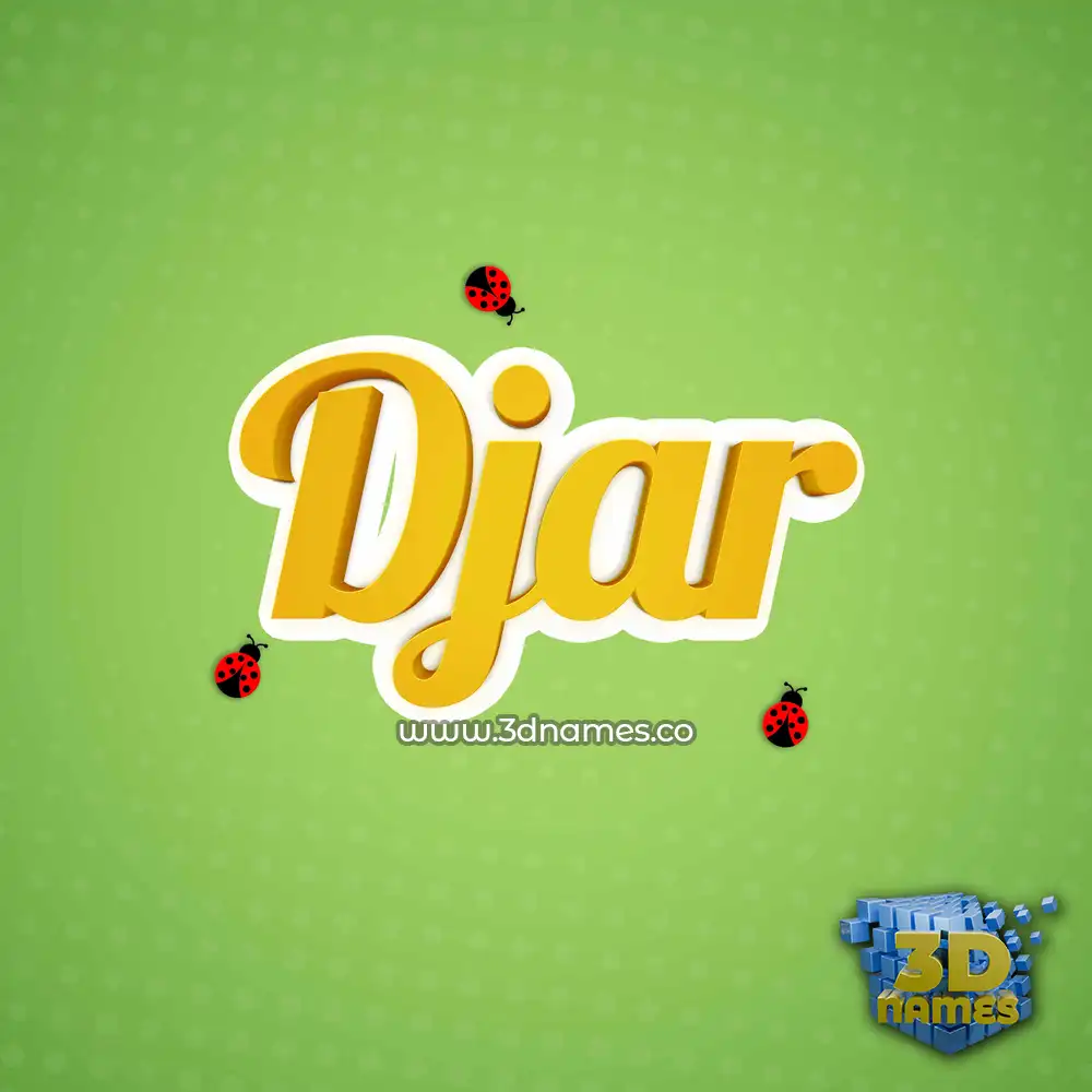 djar in Ladybugs style - 3D name wallpaper