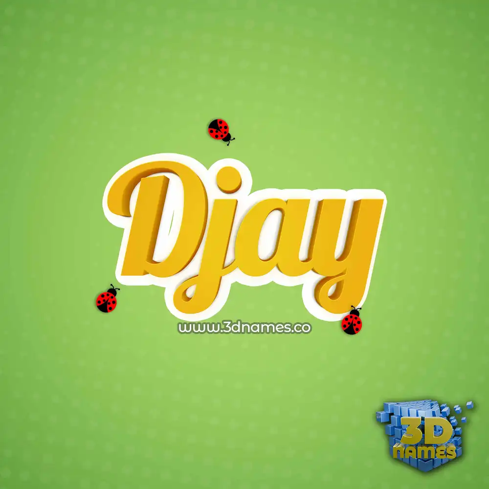 djay in Ladybugs style - 3D name wallpaper