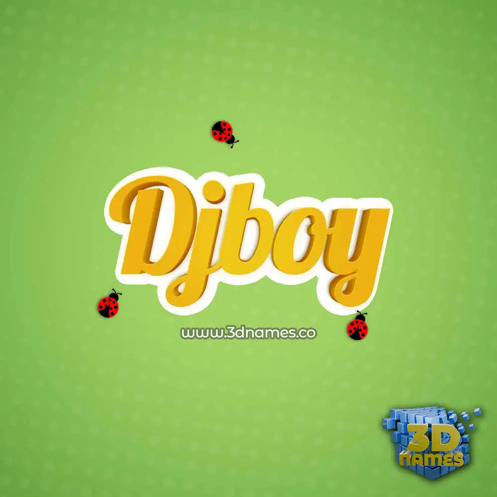 djboy in Ladybugs style - 3D name wallpaper