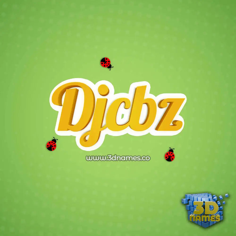 djcbz in Ladybugs style - 3D name wallpaper