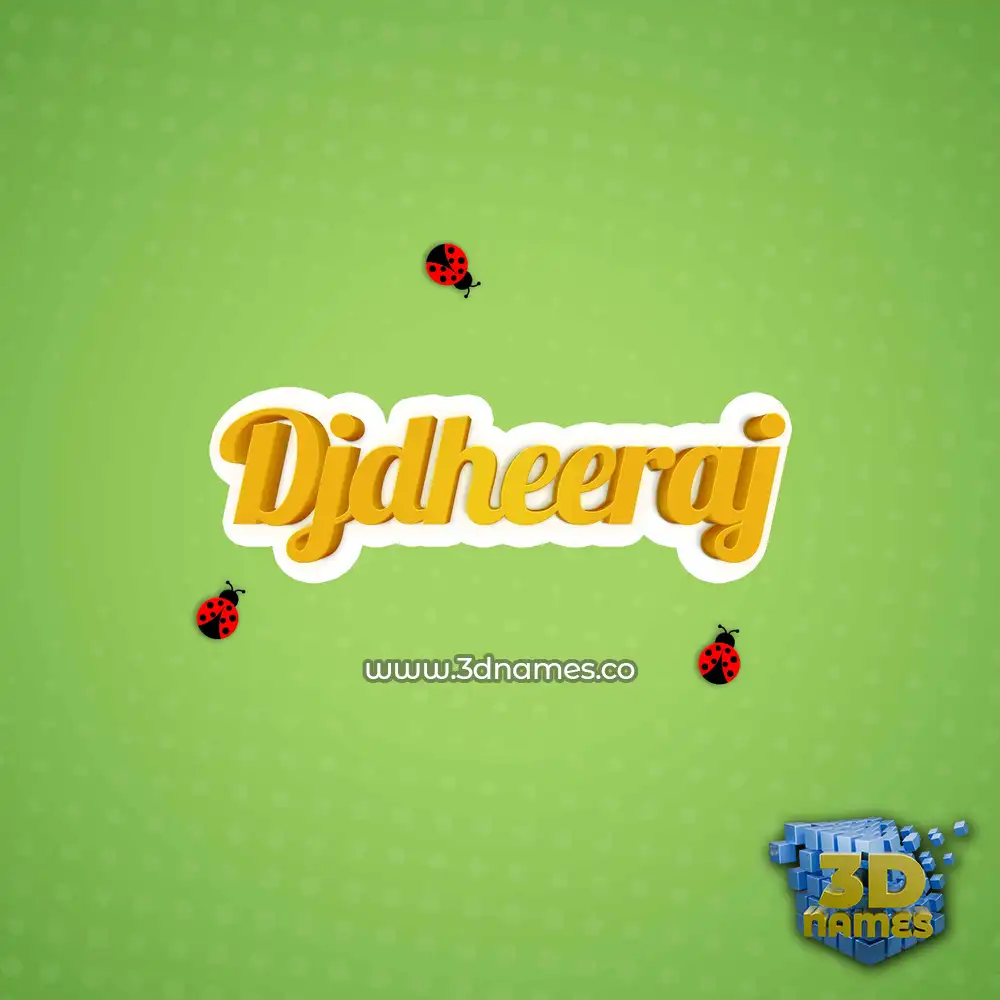 djdheeraj in Ladybugs style - 3D name wallpaper