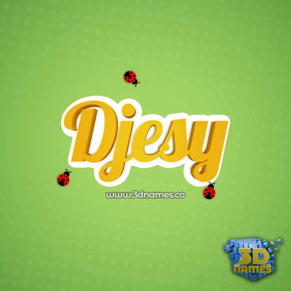 djesy in Ladybugs style - 3D name wallpaper