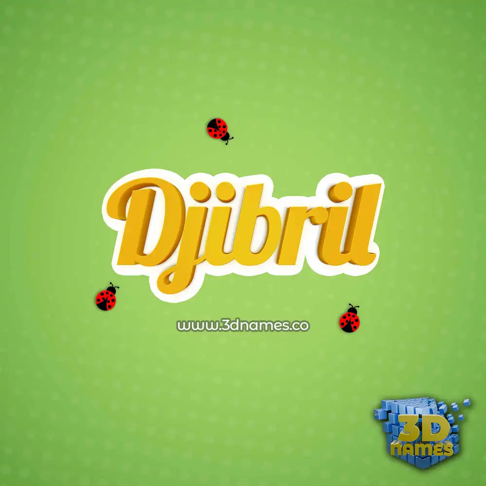 djibril in Ladybugs style - 3D name wallpaper