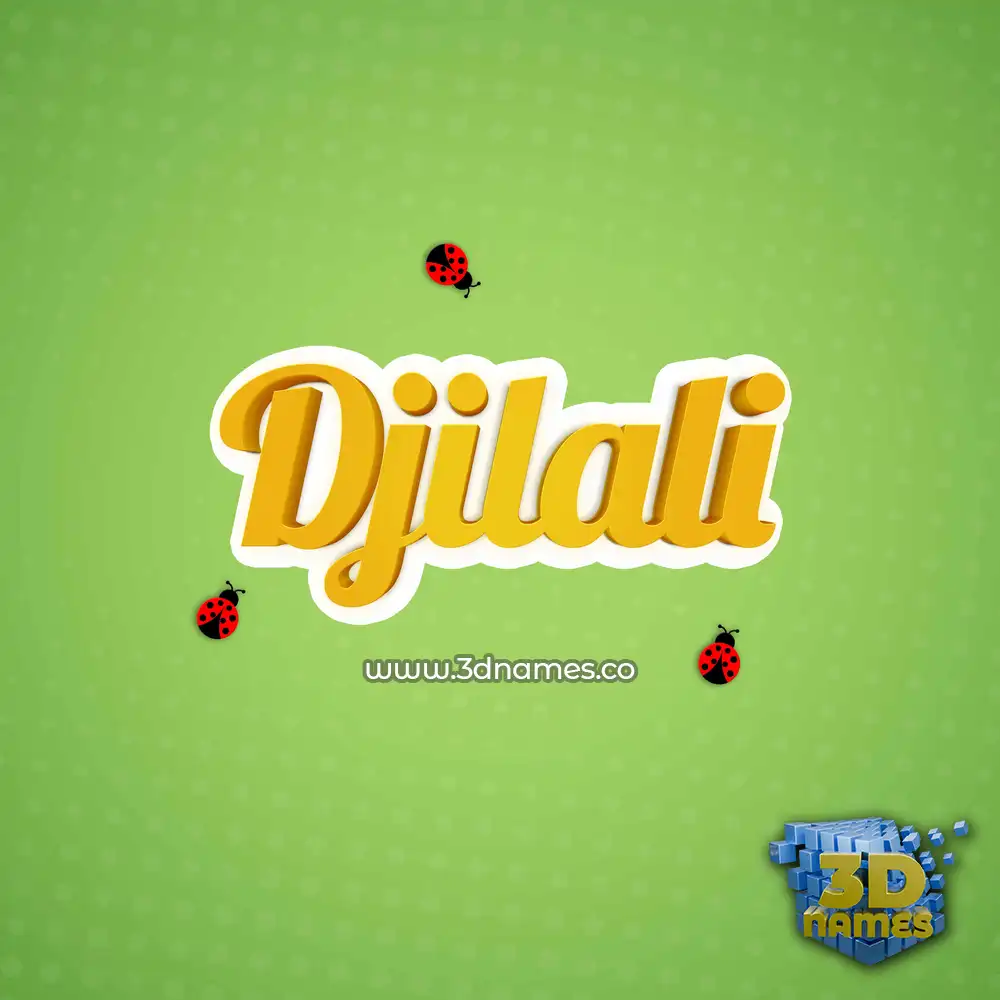 djilali in Ladybugs style - 3D name wallpaper