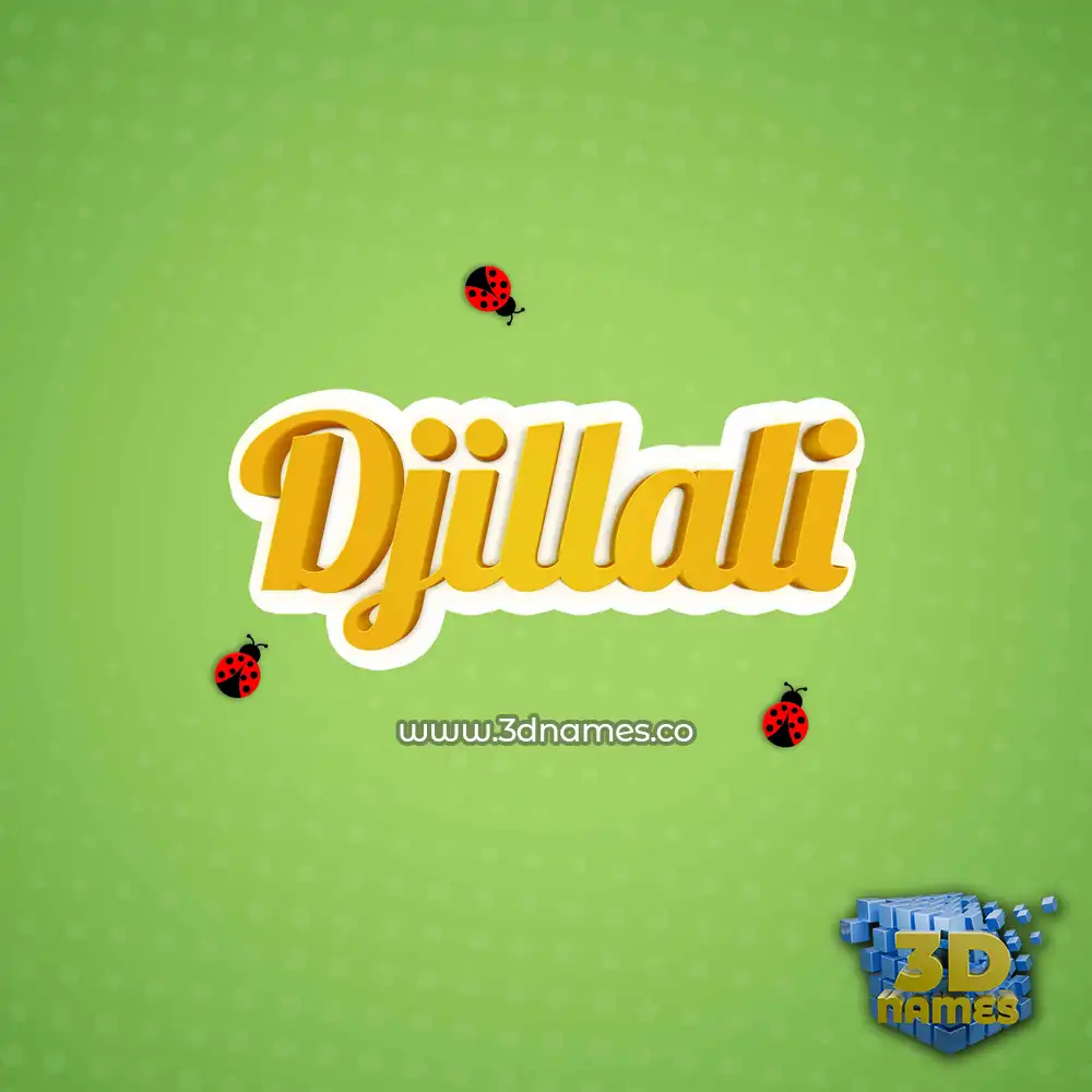 djillali in Ladybugs style - 3D name wallpaper