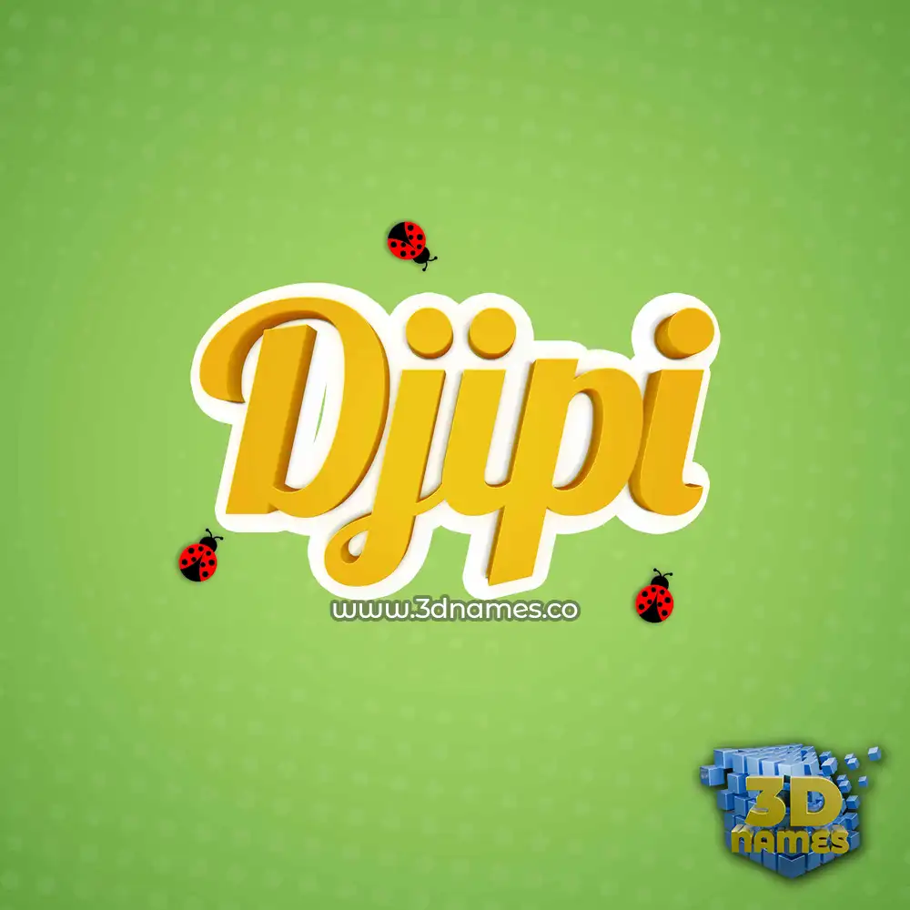 djipi in Ladybugs style - 3D name wallpaper