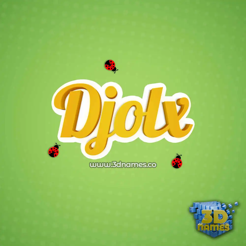 djolx in Ladybugs style - 3D name wallpaper