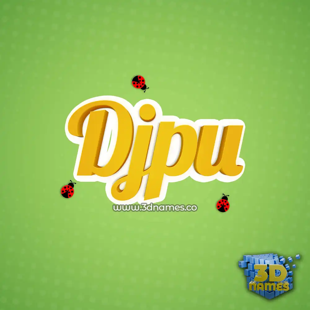djpu in Ladybugs style - 3D name wallpaper