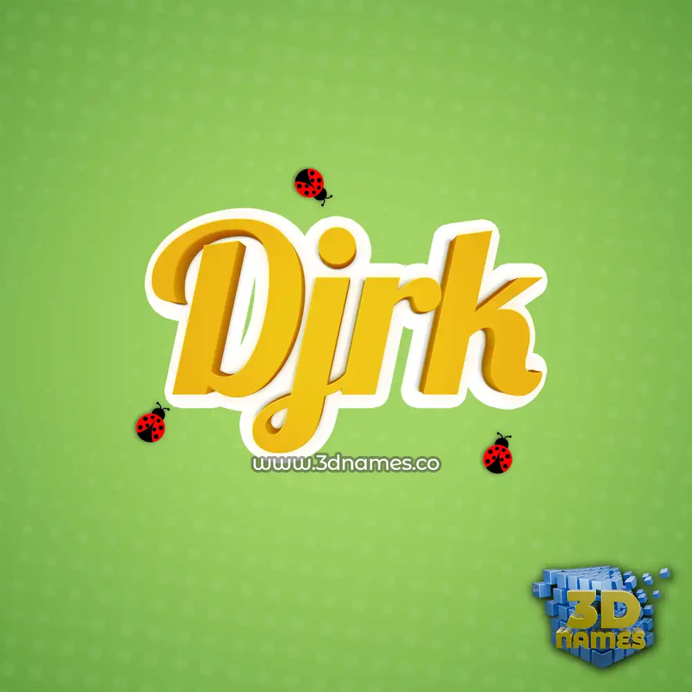 djrk in Ladybugs style - 3D name wallpaper