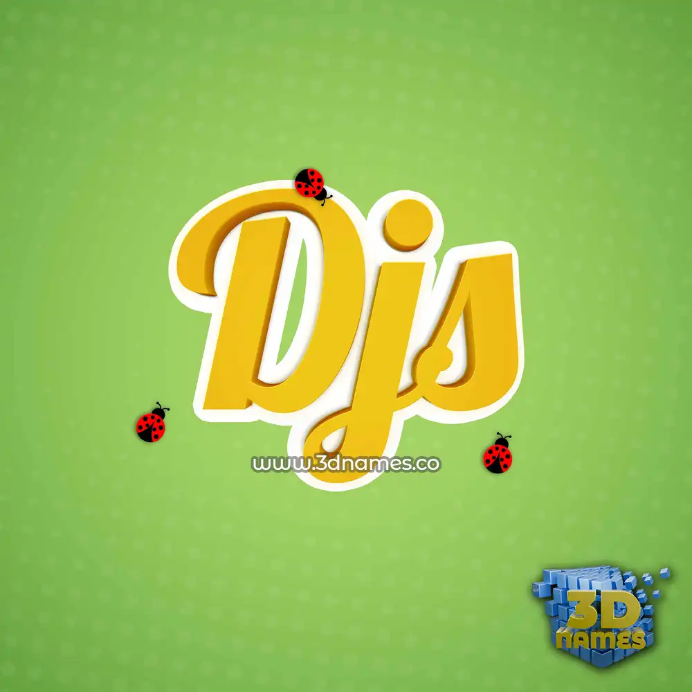 djs in Ladybugs style - 3D name wallpaper