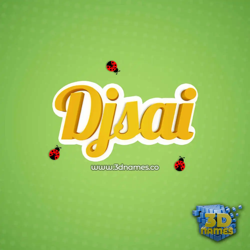 djsai in Ladybugs style - 3D name wallpaper