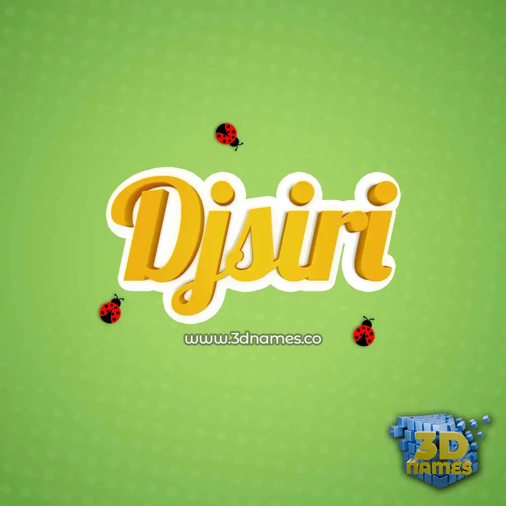 djsiri in Ladybugs style - 3D name wallpaper