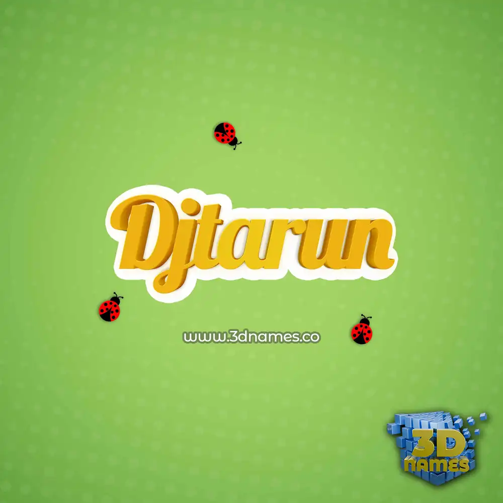 djtarun in Ladybugs style - 3D name wallpaper