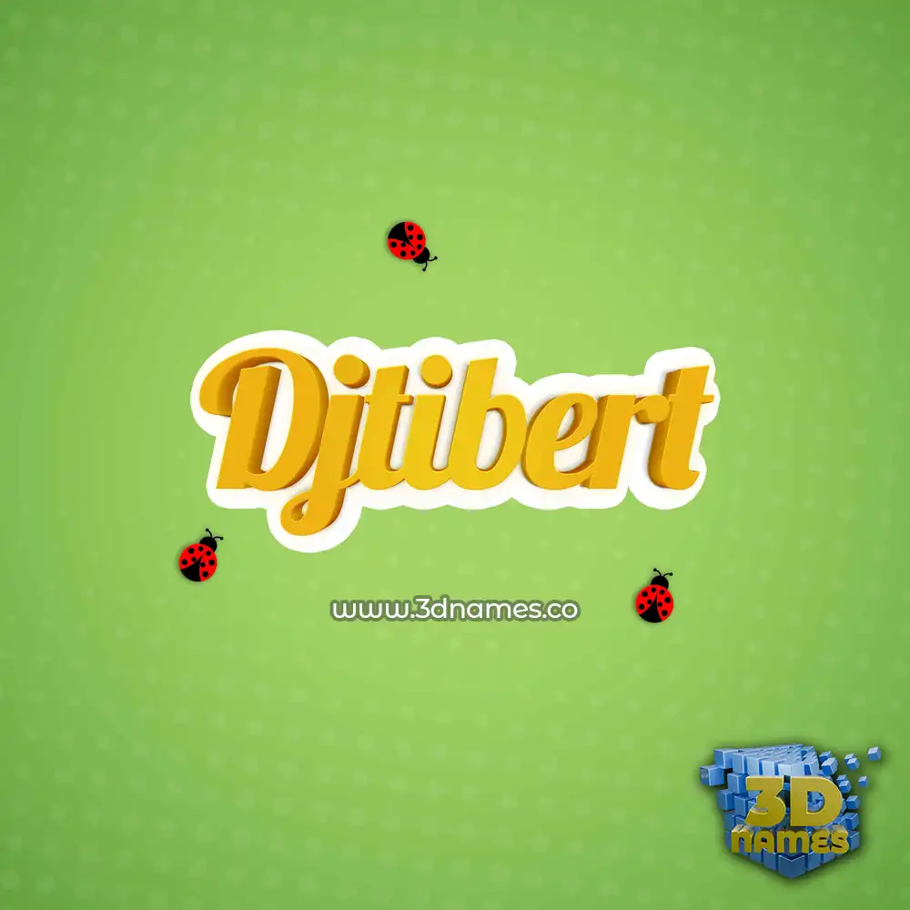 djtibert in Ladybugs style - 3D name wallpaper