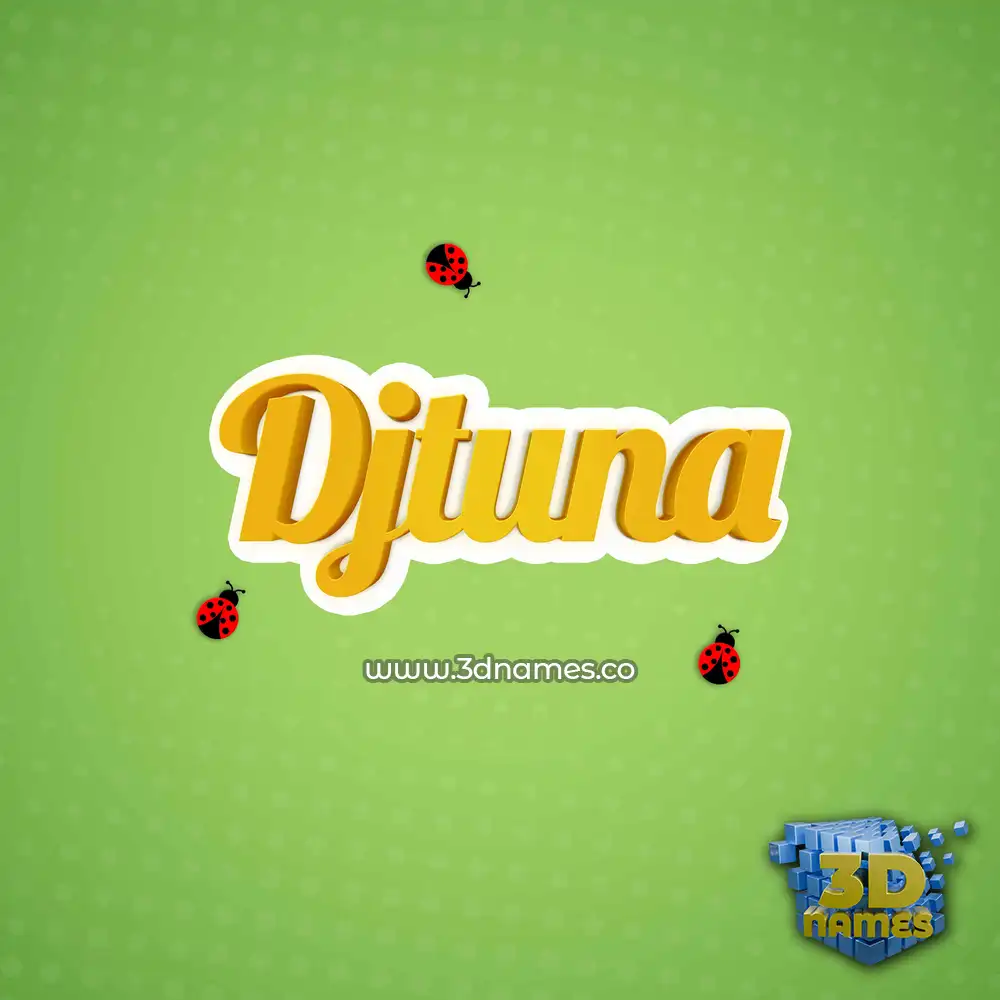 djtuna in Ladybugs style - 3D name wallpaper