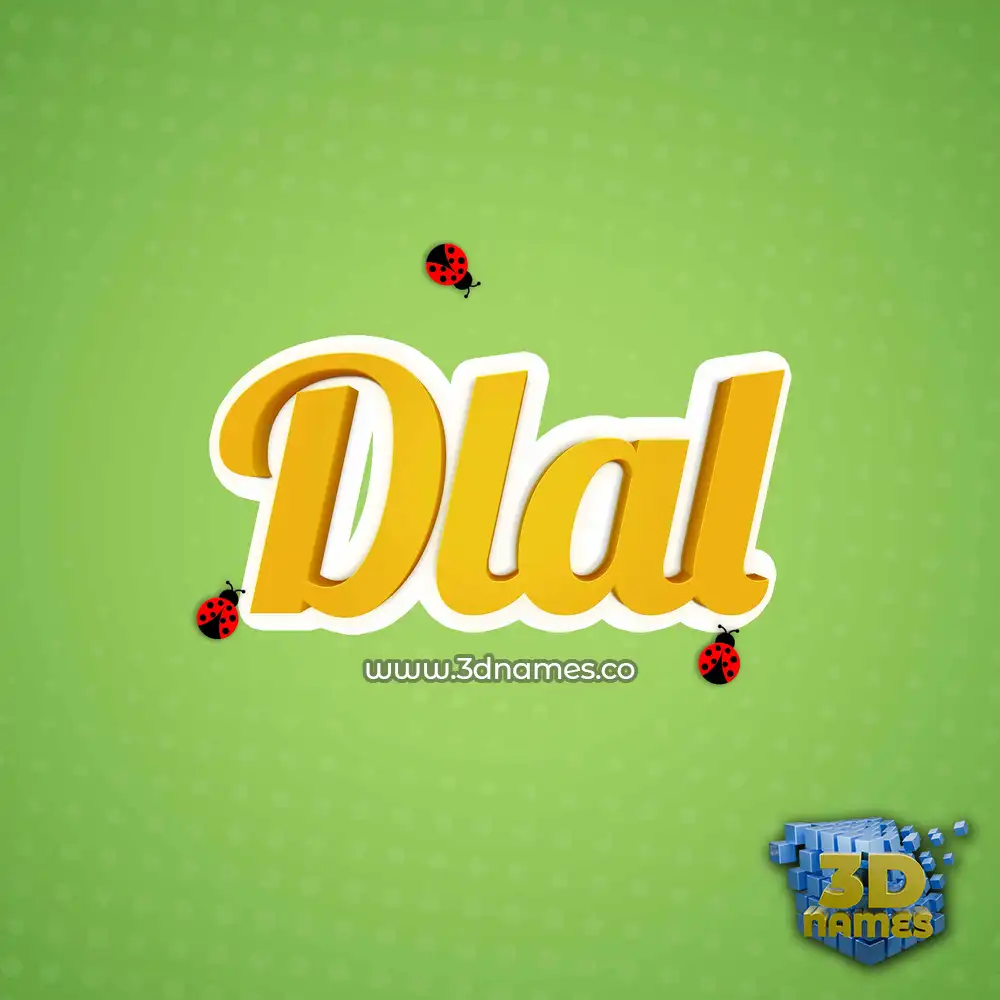 dlal in Ladybugs style - 3D name wallpaper