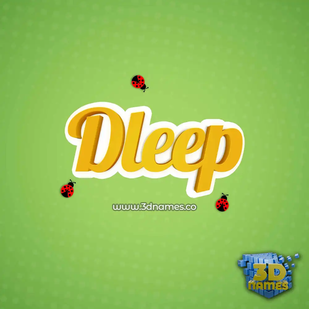 dleep in Ladybugs style - 3D name wallpaper