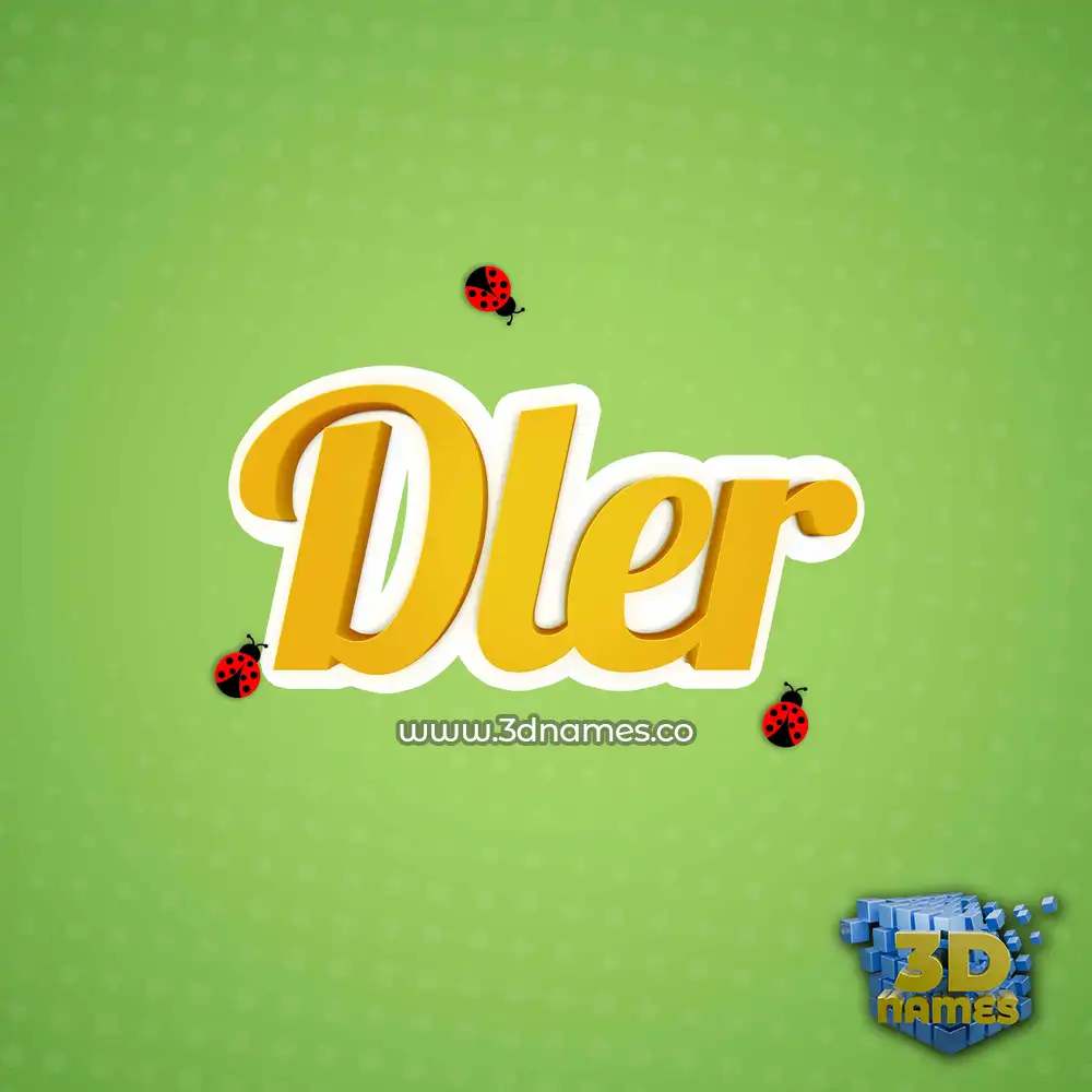 dler in Ladybugs style - 3D name wallpaper