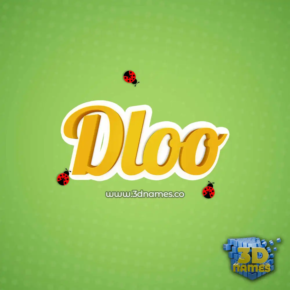 dloo in Ladybugs style - 3D name wallpaper