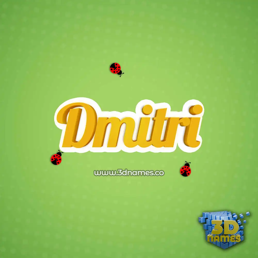dmitri in Ladybugs style - 3D name wallpaper