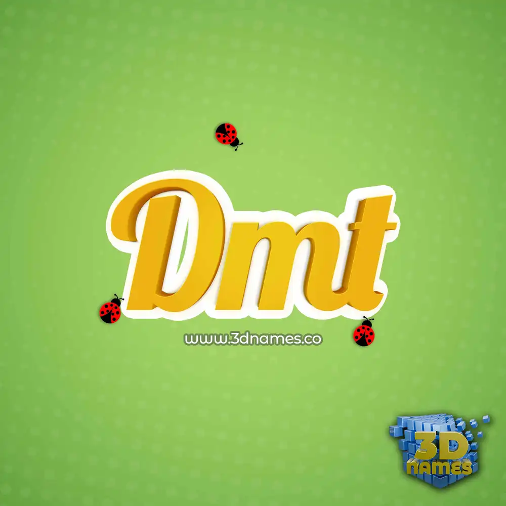 dmt in Ladybugs style - 3D name wallpaper