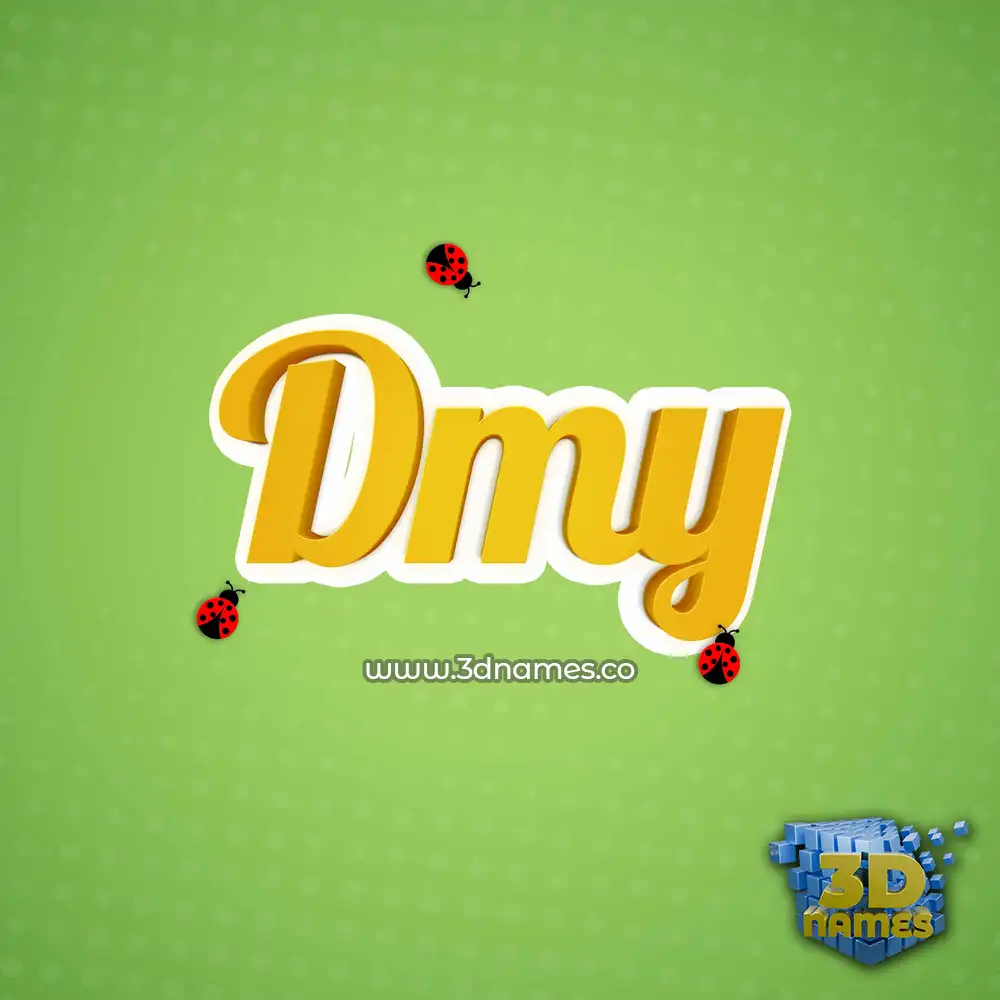 dmy in Ladybugs style - 3D name wallpaper