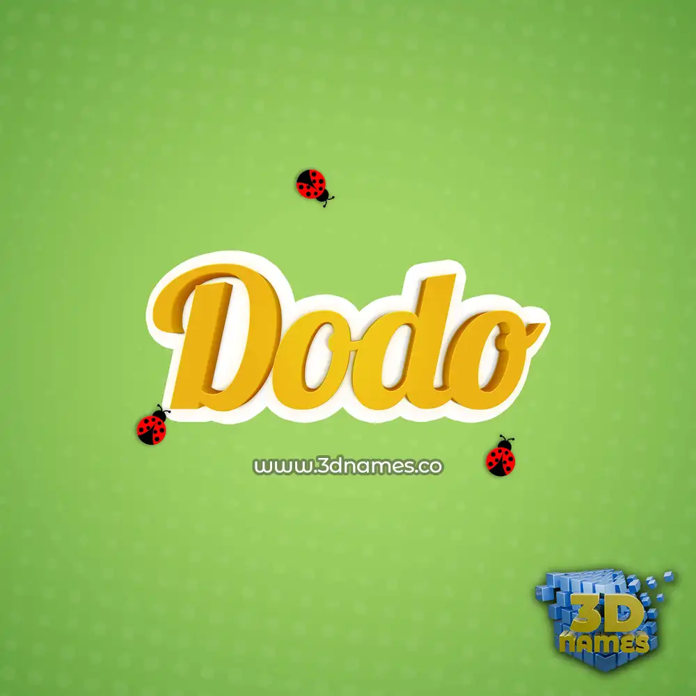 dodo in Ladybugs style - 3D name wallpaper