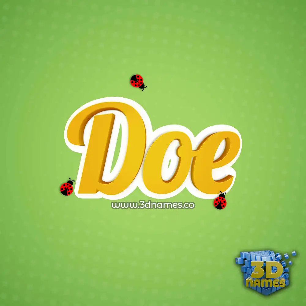 doe in Ladybugs style - 3D name wallpaper