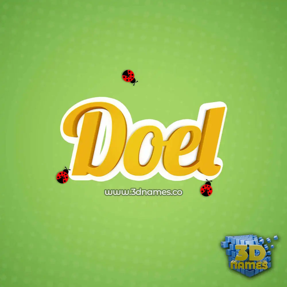 doel in Ladybugs style - 3D name wallpaper