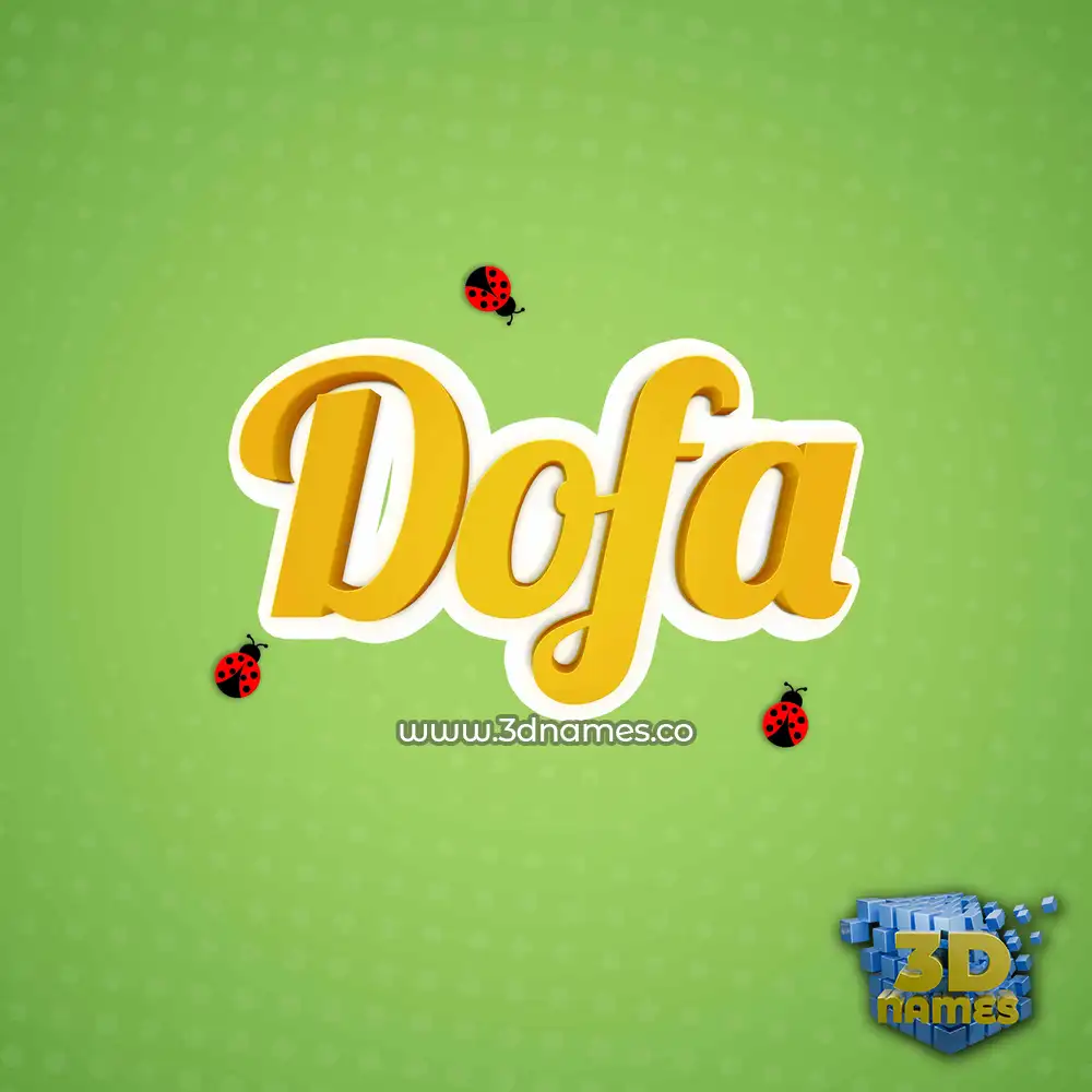 dofa in Ladybugs style - 3D name wallpaper