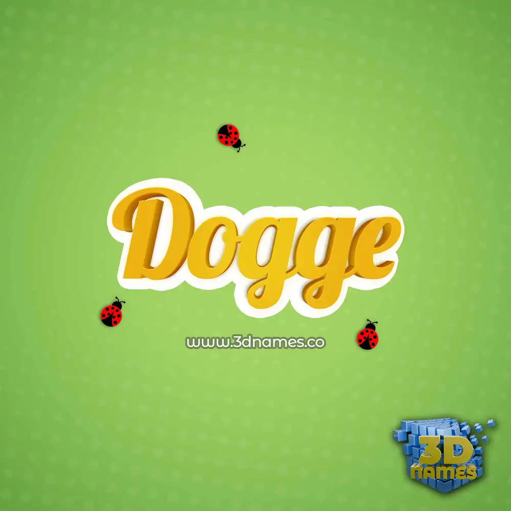 dogge in Ladybugs style - 3D name wallpaper