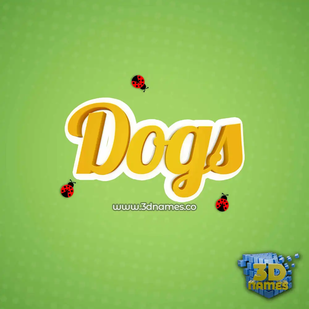 dogs in Ladybugs style - 3D name wallpaper