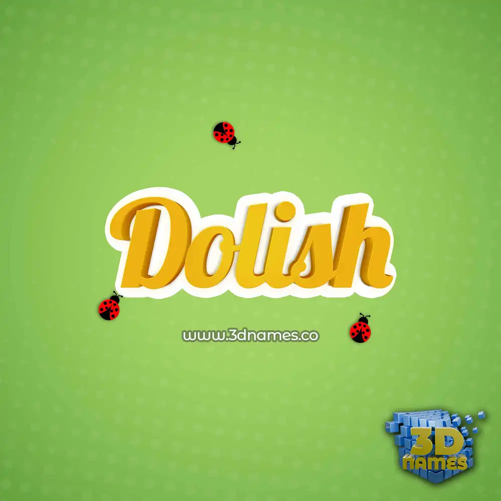 dolish in Ladybugs style - 3D name wallpaper