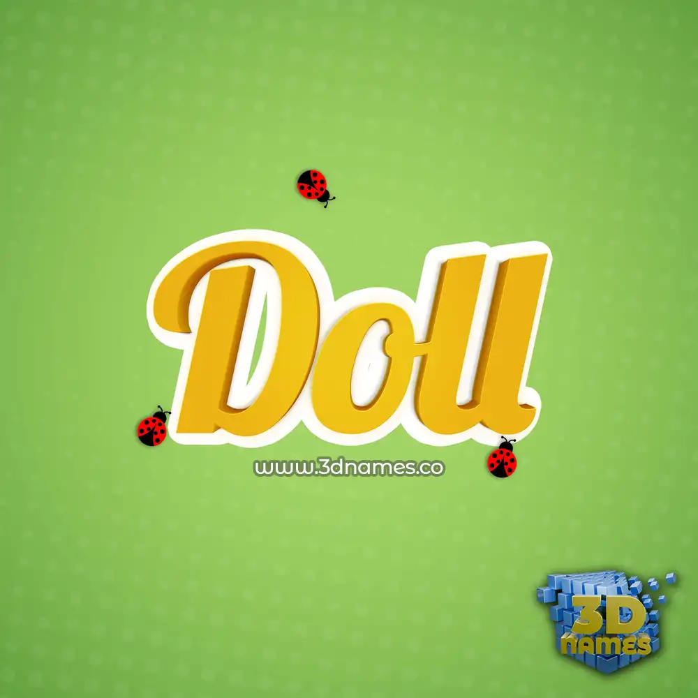 doll in Ladybugs style - 3D name wallpaper