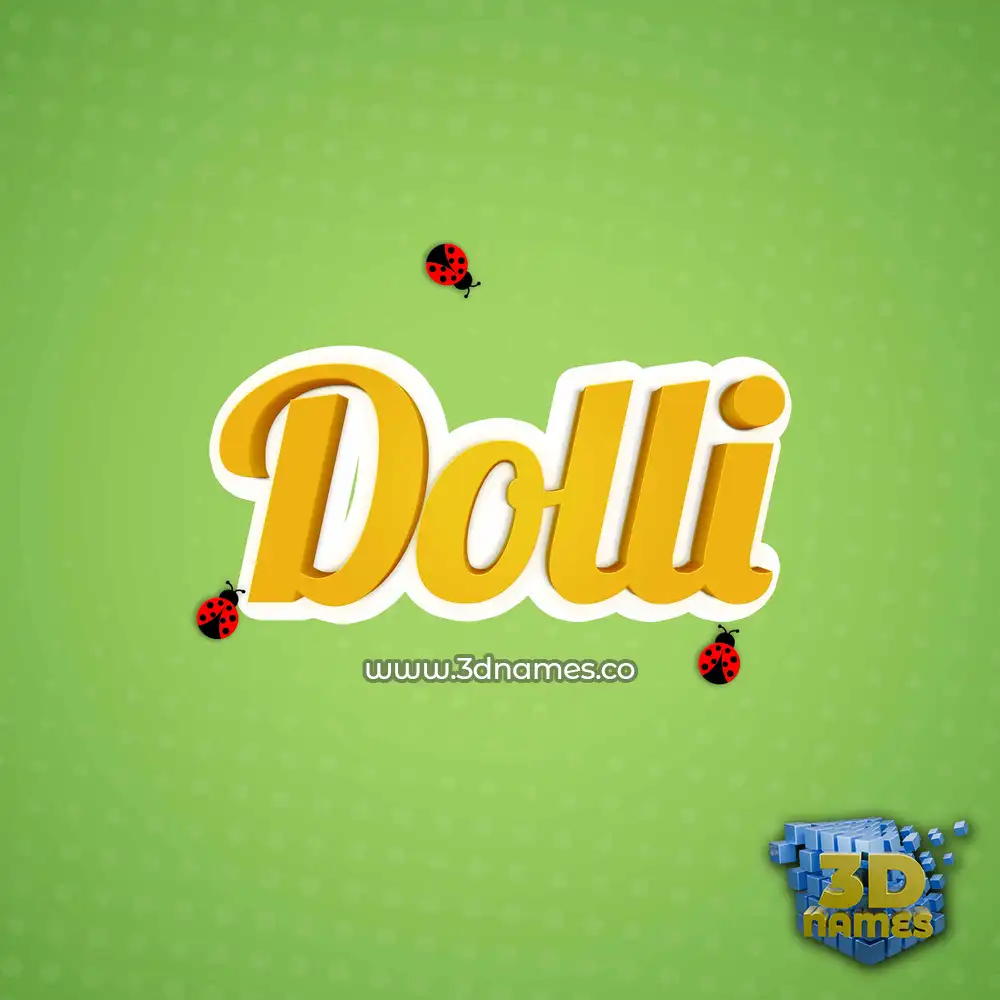 dolli in Ladybugs style - 3D name wallpaper