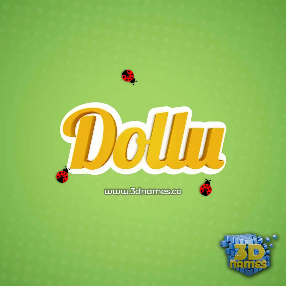 dollu in Ladybugs style - 3D name wallpaper